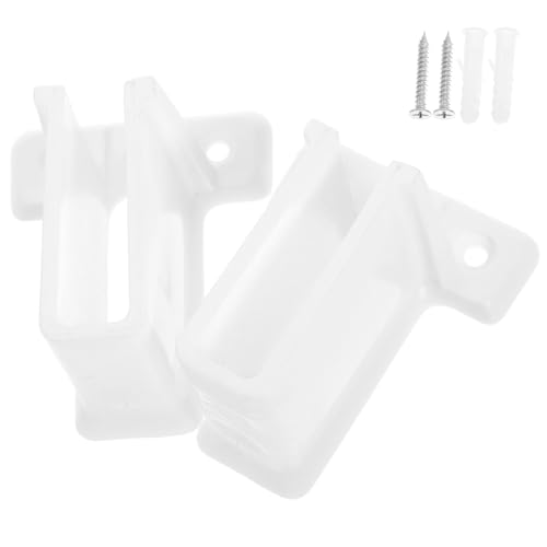 Cabilock Soportes de Estante de Alambre 2 Unidades Tornillos para Montaje en Pared, Soportes de Barra de Armario para Uso en Armarios y Estanterías, Instalación Sencilla en Espacios