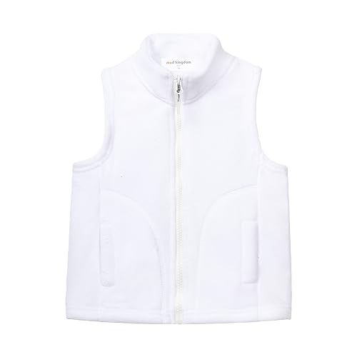 Image of Mud Kingdom Boys Girls Polar Fleece Vest Jacket Ligntweight Plain Vest Full Zipper Sleeveless