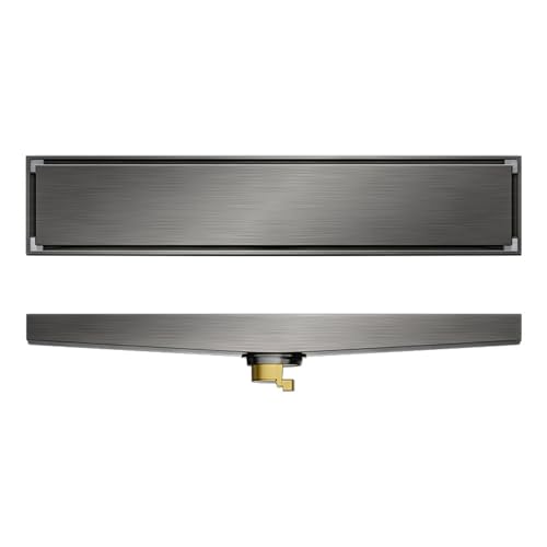 Canaleta de Ducha de Acero Inoxidable Desagüe de Ducha Rectangular con Cubierta Extraíble y Canal Lineal de Drenaje Rápido para Cocina, Baño, Ducha, Garaje y Sótano, Anti-Olor, Anti-Obstru(Size:100cm)