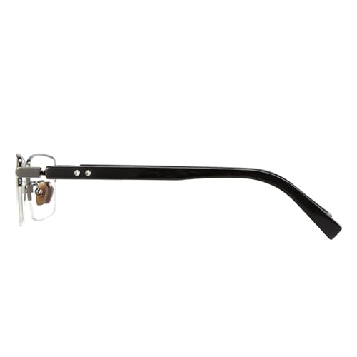 Cyxus 100% Really Buffalo Horn Glasses Pure Titanium for Men Rimless Square Glasses 8135 Space Silver2