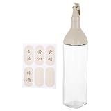 Zerodeko 1 Stück Automatischer Ölspender Auslaufsichere Glasölflasche für Gewürze und Spülmaschinenfest Design für Restaurant Praktischer Ölbehälter mit Sichtfenster