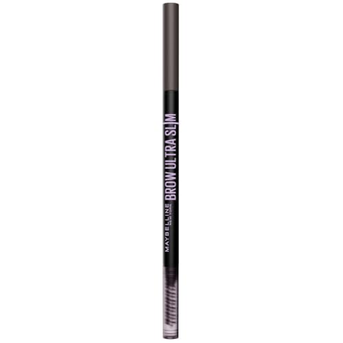 Maybelline New York Matita per Sopracciglia, Sopracciglia Definite, Formula Che Non Si Sfalda, Con Punta di Precisione e Pettinino, Brow Ultra Slim, Tonalità Black Brown, 7,2 g