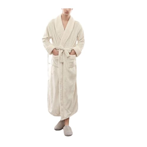 Flanelle pour homme et femme robe de chambre blanche taille M chaude
