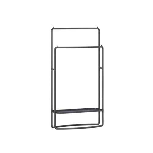 Toalleros para baño sin perforaciones soporte pie negro mate 2