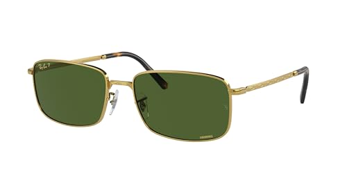 Ray-Ban RB3717 Sunglasses Bundle: RB 3717 9196P1 Legend Gold Polar Dark Green and Universal Anti-slip Silicone Leash