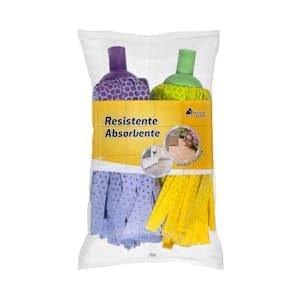 Fregona Resistente y Absorbente Bosque Verde Suelos de Interior y Exterior Paquete 2 ud. Pack 2