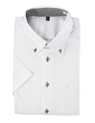 [アトリエサンロクゴ] 半袖 ニット ワイシャツ ノーアイロン