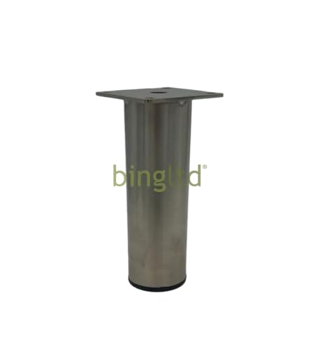 BingLTD - 6” Nickel Cylindrical Metal Sofa Legs - Set of 4 (ML-26-N)