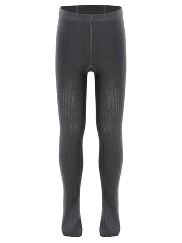 JanJean Kids Girls Ballet Dance Tights Cable Knit Pantyhose Toddle Cotton Soft Footed Tights Warm Leggings Stockings