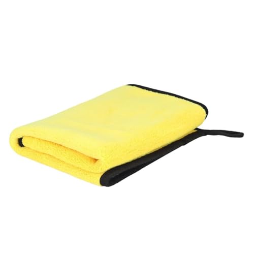 Image of Btag Microfiber Cleaning Cloth, 40x40 cms 600 GSM | Highly Absorbent,Lint and Streak Free, Multi-Purpose Wash Cloth for Kitchen,Car,Window,Stainless Steel,Silverwear(Yellow 40x40cms) Pack of 1