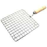 DIAMOND AMERICA Papad Jali Roaster Stainless Steel Wire Net Mesh Jali for Papad, Roti, Fulka, Tandoor, Baigan Bharta, Square Shape (Medium) Jali Only