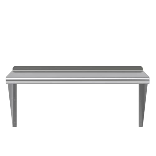 Image of AmGood 18 in. x 30 in. Stainless Steel Wall Shelf | NSF | Metal Shelving | Garage, Laundry, Storage, Utility Room | Restaurant, Commercial Kitchen