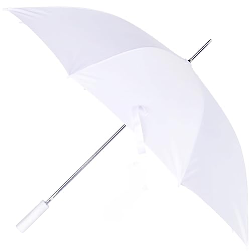A2Z White Wedding Umbrella 46 Inch Auto Open Bridal Rain Canopy