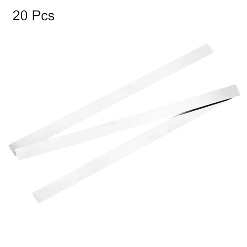 Image of MECCANIXITY Pure Nickel Strip 0.1mm x 6mm x 100mm Battery Soldering Tab Nickel Solder Tab for Battery Pack and Spot Welding 20 Pcs