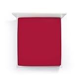 Bella-Donna Bella-Donna Jersey Spannbettlaken, Carminrot, 180 cm x 200 cm