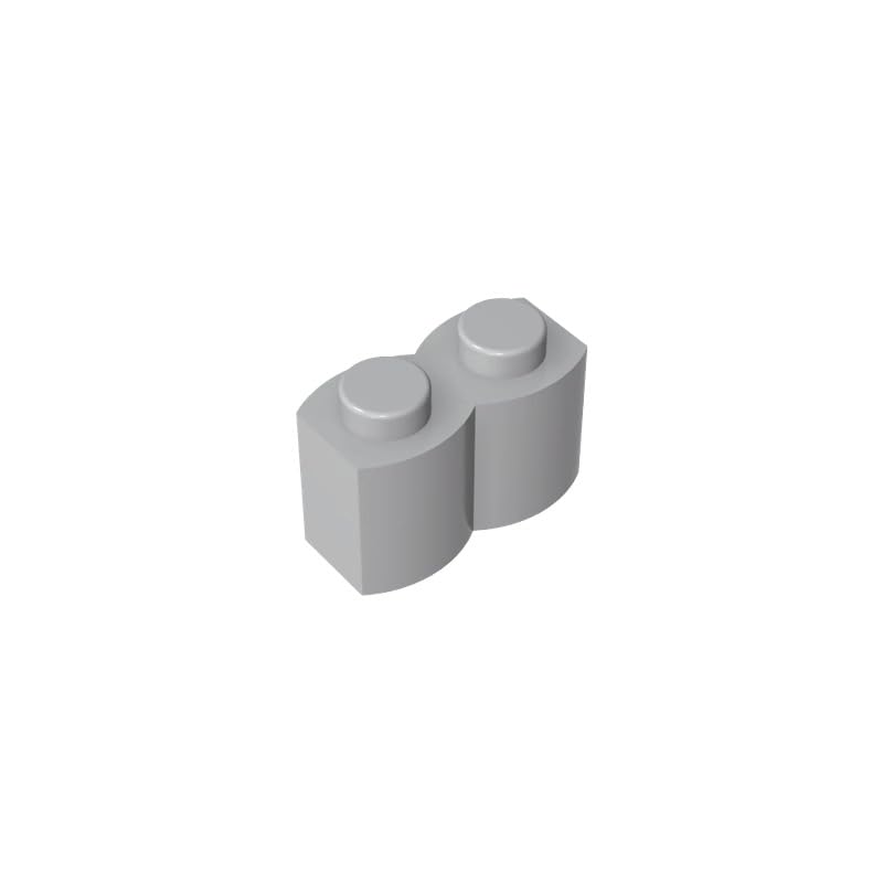 Gobricks 30136 Basic Bricks Brick Special 1x2 Palisade [aka Log] 50 Pieces GDS-749 Compatible with Lego Building Blocks Color:Light Bluish Gray — image 1