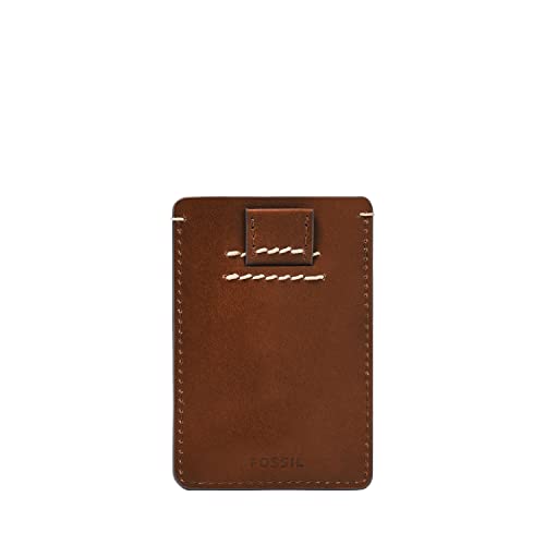 Image of Fossil Men's Westover Leather Slim Minimalist Card Case Sliding Pocket Wallet, Brown, (Model: ML4585210)