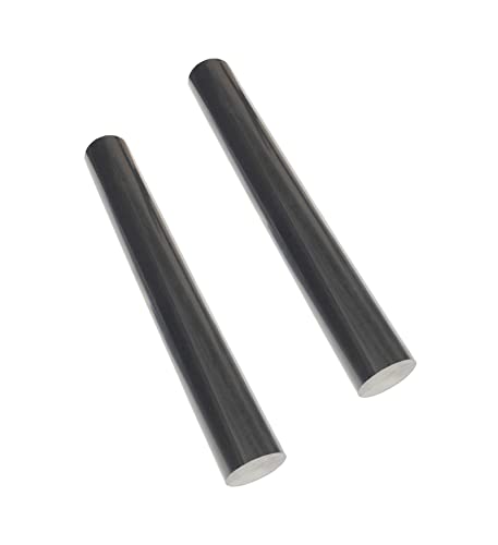 2Pcs 2" Dia Round Acetal Copolymer Rods 12Inch Length - Standard Tolerance Opaque Black Acetal Copolymer Rods Meets Astm D6778 Specifications Perfect For Non-Marring Fixtures #TOP4