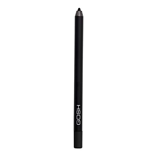 GOSH Velvet Touch Eyeliner & Kajal mit weicher Textur für einfaches Auftragen I wasserfest, parfümfrei & hohe Deckkraft I perfekt zu Maskara I mit pflegendem Vitamin E & Jojobaöl I Black Ink (Schwarz)