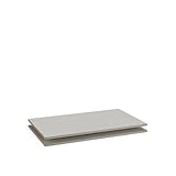 Rauch Möbel ZUBEHÖR, Einlegeböden, 2er-Set, für Schwebetürenschränke von Rauch mit Einer Elementbreite von 90 cm und Einer Schranktiefe von 62 cm, Farbe Texline Leinenoptik, Maße 88x1,6x48cm