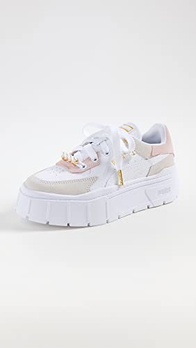 PUMA Womens Mayze Stack Edgy Pearl Platform Sneakers Shoes Casual - White2