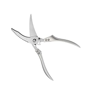 UPKOCH Hoogwaardige gevogelteschaar, kip, botsnijder, roestvrij staal, chef-schaar, keukengadget voor kip, kalkoen en zeevruchten (zilver)