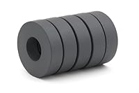 Ferrit Magnete Ringmagnete 45 x 22 x 9mm 5 Stück Keramik Magnet mit Loch unbeschichtet Schwarz Starke Magnetring Große Industriemagnete Hartferrit Lochmagnete für Handwerk DIY
