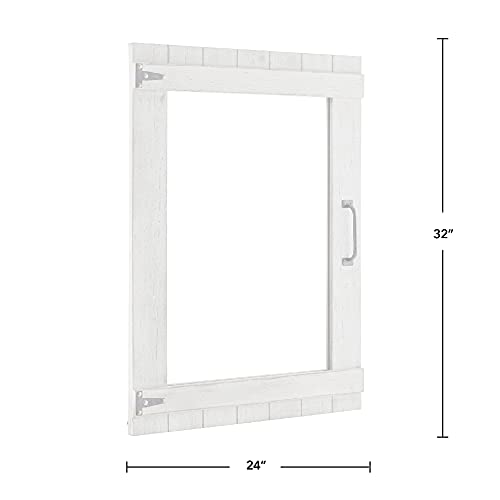Firstime & Co. Weathered Barn Accent Wall Mirror, 32" X 24", Rustic Gray #TOP3
