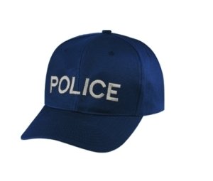 Uniform World Police - Cap/Hat Patch - Silver/Dark Navy Blue, Adjustable - Police, Sheriff, CHP, Security, Cap Patch, Jail, Prison, Corrections - Sold