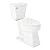 Signature Hardware 482466 Benbrook 1.28 GPF Two Piece Elongated Toilet - ADA Compliant, Elongated Seat Included - White/Chrome Lever