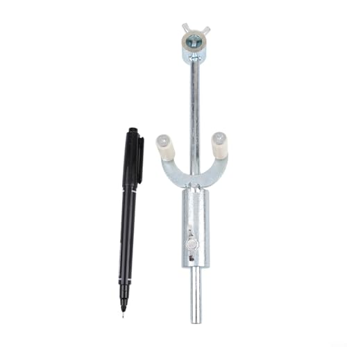 Uwithdanceme Arco de rueda de reparación de abolladuras de automóviles, herramientas de marcado de línea de carrocería de coche, raspador de marcas de cejas, rango ajustable de 0 a 20 cm con marcador