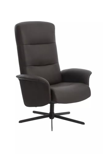 Hoclauho Relaxsessel mit Drehfunktion ergonomischer Fernsehsessel braun für Wohnzimmer