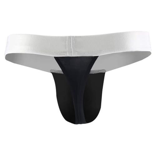 Image of Mens Black Microfiber Mid Waist Free Size Costume Underwear