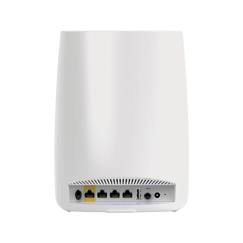 Image of Netgear Orbi High Performance AC3000 Tri-band Whole Home Mesh WiFi System with 3Gbps Speed (RBK50, 1 Router & 1 satellite Covers Upto 5000 sqft)1 WAN & 3 LAN for the Router|4 LAN for each Satellite
