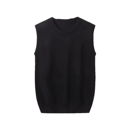 Mens V Neck Knitted Sleeveless Vest School Uniform Solid Jumper Tops Cotton Blend Casual Sweater