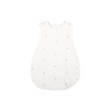 スリーパー 4重ガーゼ 6重ガーゼ コットン ベスト 袖なし 足まですっぽり かわいい 春 夏 秋 冬 1年中 赤ちゃん 新生児 0歳 1歳 2歳 3歳 Hugmuu (White×OrnamentGrayStar, 6重×M)