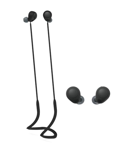 [RIGFUJUN] For Sony �\�j�[ WF-C700N �C���z���p�X�g���b�v �����h�~ �C���z���p�l�b�N�X�g���b �v �V���R���� ���C�����X�w�b�h�t�H�������h�~�X�g���b�v �X�|�[�c�œK ���C�����X �C���z���Ή� (�u���b�N)