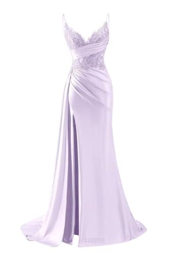 Robe de bal en satin à col en V pour sublimer votre silhouette de fête