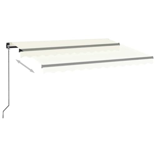 Auvent manuel rétractable résistant aux intempéries avec structure en alu durable - 4