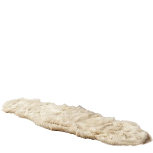 �C�~�e�[�V�����V�[�v�X�L���J�[�y�b�g�A�ӂ�ӂ�̃v���b�V���t�F�C�N�t�@�[���O�A���r���O���[���A�\�t�@�A�q�������p(Light khaki,70x150cm(27.6x59in))