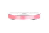 band rosanna und africa Satinband 6mm x 25m 25m x 6mm Rolle Satinband Geschenkband Schleifenband Dekoband Satin Band (Rosa)