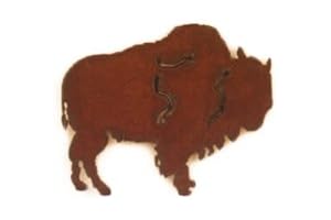 Rustic Metal Buffalo Ornament