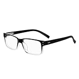 Eyekepper Spring Hinges Vintage Reading Glasses Men Readers Black-clear Frame +0.5