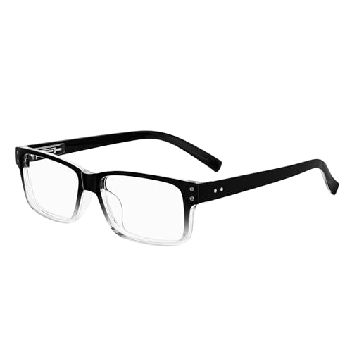 Eyekepper Spring Hinges Vintage Reading Glasses Men Readers Black-Clear Frame