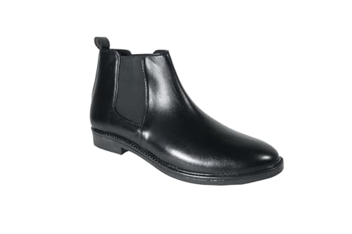 Image of Men's Chelsea Boots | Ankle Boot | Men's High Ankle Slip On Outdoor Fashion Winter Stylish Formal and Semi Casual Chelsea Boot | Slip-On Synthetic Leather