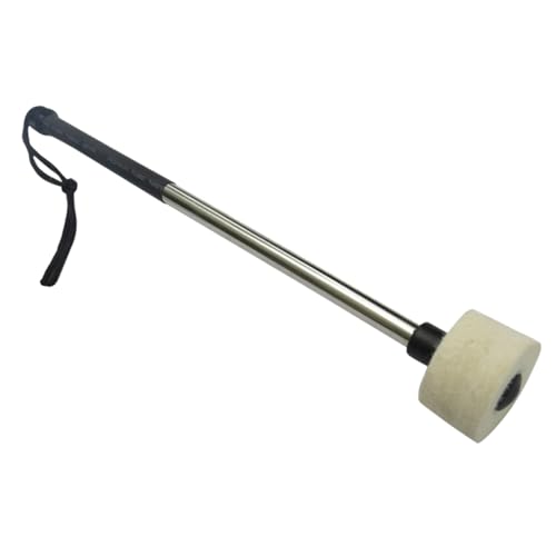 Vaguelly スネアドラム用羊毛フェルトマレットドラムスティック 耐久ステンレスハンドル 大太鼓パーカッション打楽器向け 安定した装着感 快適グリップ