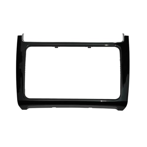 para VW para Polo 2014 2015 2016 2017 2 DIN Automóvil Radio Instalación Tablero De Instrumentos Panel Marco Kit Audio Fascia Moldura Bezuel Marco de Radio(Negro Piano)
