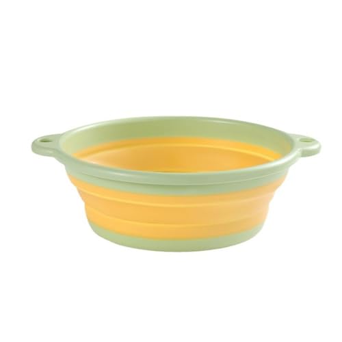 Image of Potency Collapsible Wash Basin with Drain Plug & Strainer, Foldable Dishpan for Kitchen Sink, Portable Dish Washing Tub for RV, Camping, BBQ, Marine, Fruit & Vegetable Washing