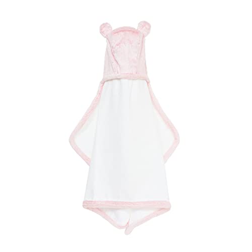 Image of Little Giraffe Luxe Baby Towel with Ears, 24" x 41", Pink