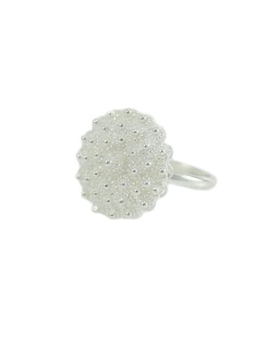 Bague alliance sarde en argent filigrane fait main | Fleur ronde